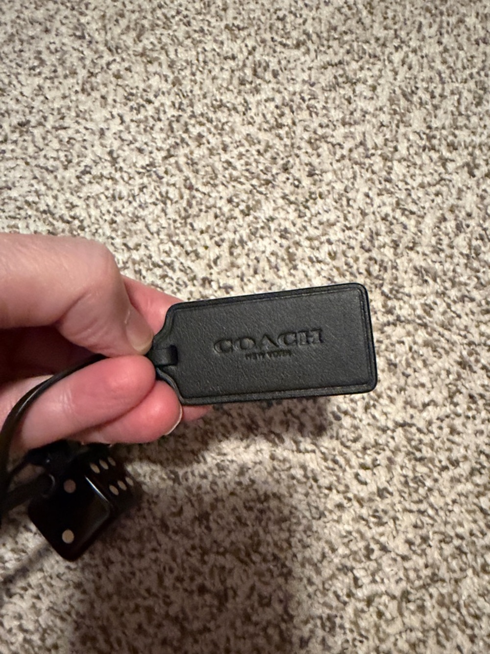 Coach Black Leather Dice and key charm - Picture 2 of 3